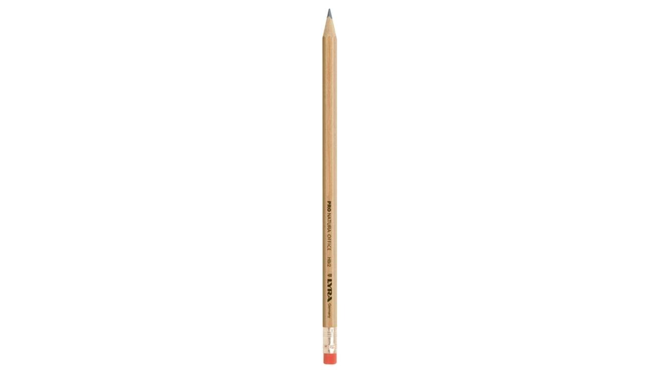 Potlood LYRA Pro Natura Office HB met gum set à 12 stuks grijs
