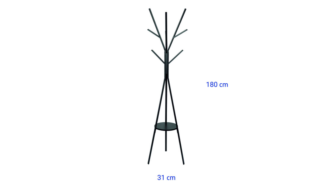 Kapstok MAUL Avalon staand 180cm zwart