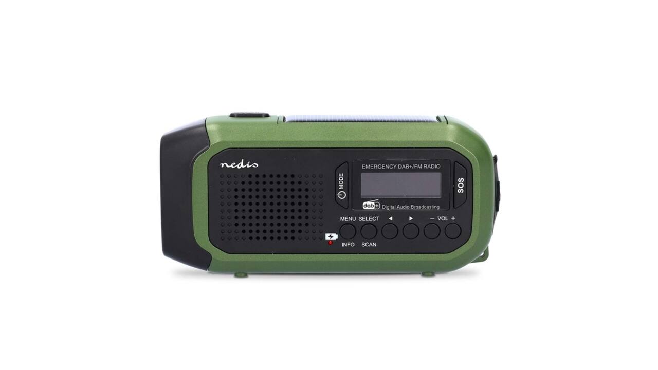 Noodradio Nedis DAB+ FM zonnepaneel