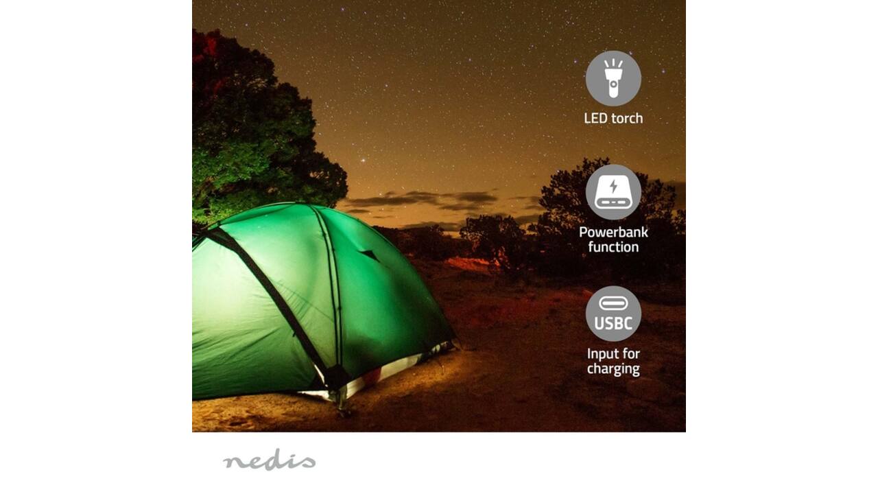Noodradio Nedis DAB+ FM zonnepaneel