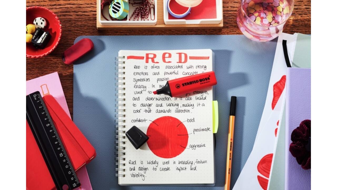 Markeerstift STABILO Boss 70/48 echt rood