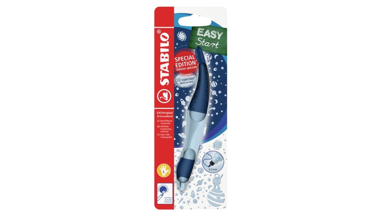 Rollerpen STABILO Easyoriginal linkshandig 3D DreamWorld medium blauw