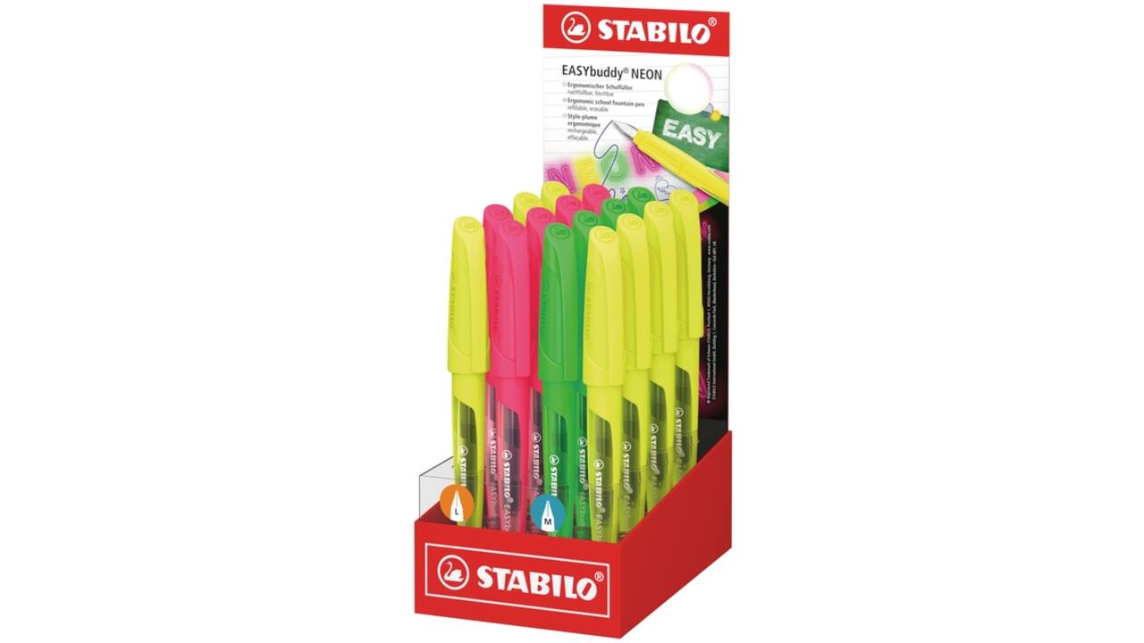 Vulpen STABILO Easybuddy large en medium neon assorti