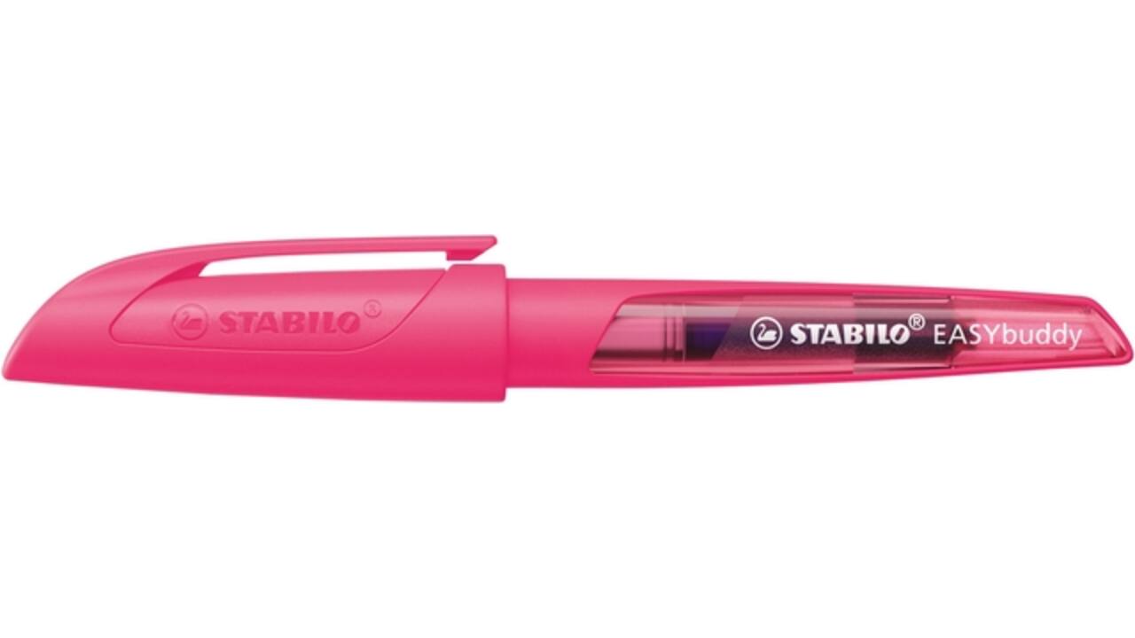 Vulpen STABILO Easybuddy medium neon roze blister à 1 stuk