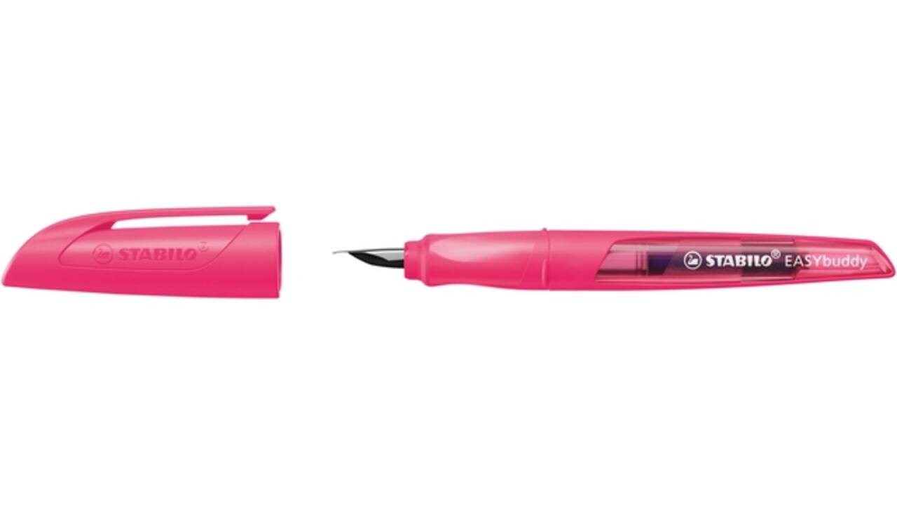 Vulpen STABILO Easybuddy medium neon roze blister à 1 stuk