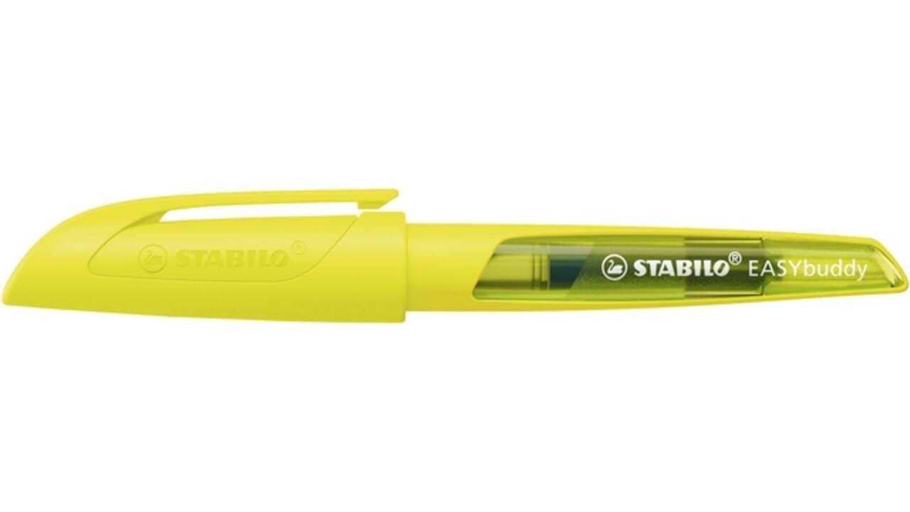 Vulpen STABILO Easybuddy medium neon geel blister à 1 stuk