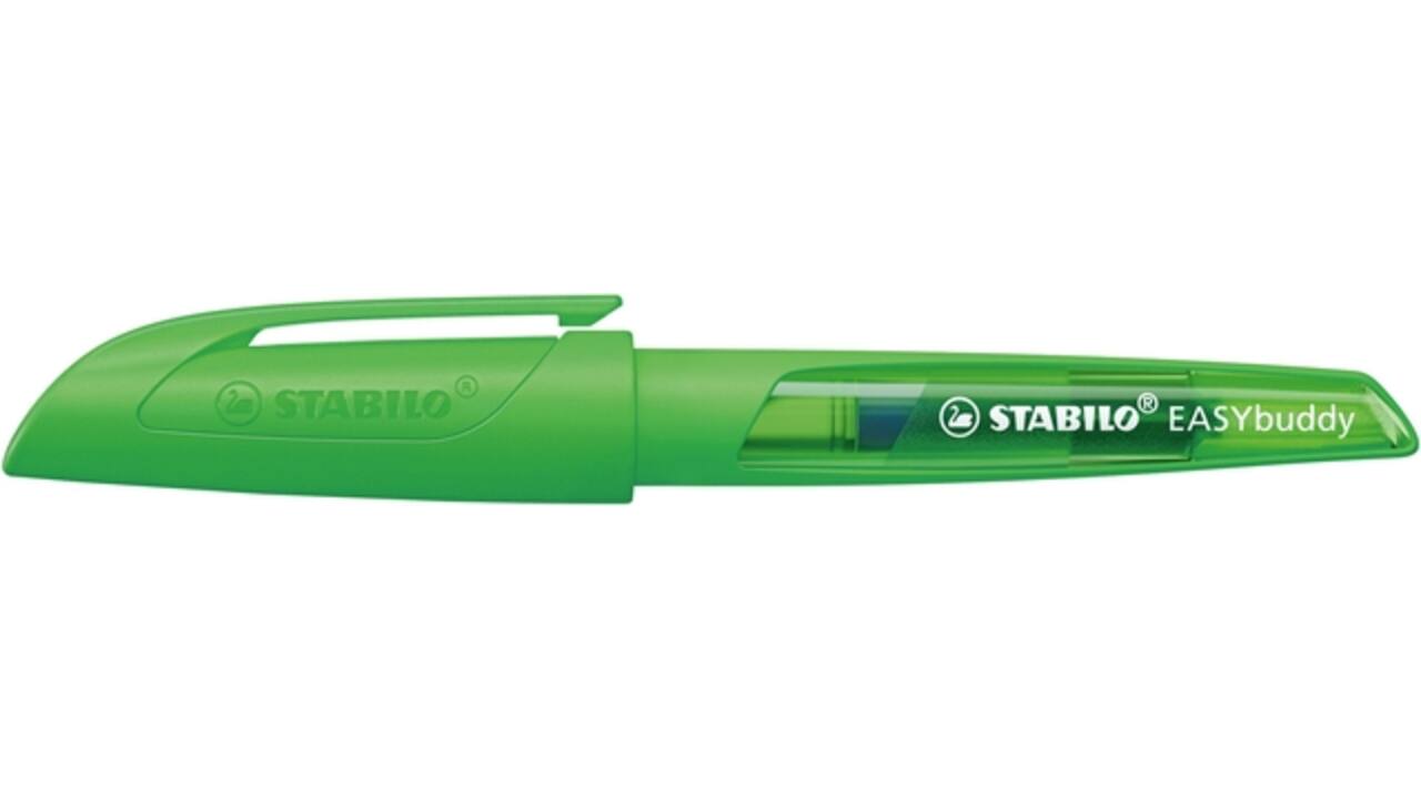 Vulpen STABILO Easybuddy medium neon groen blister à 1 stuk