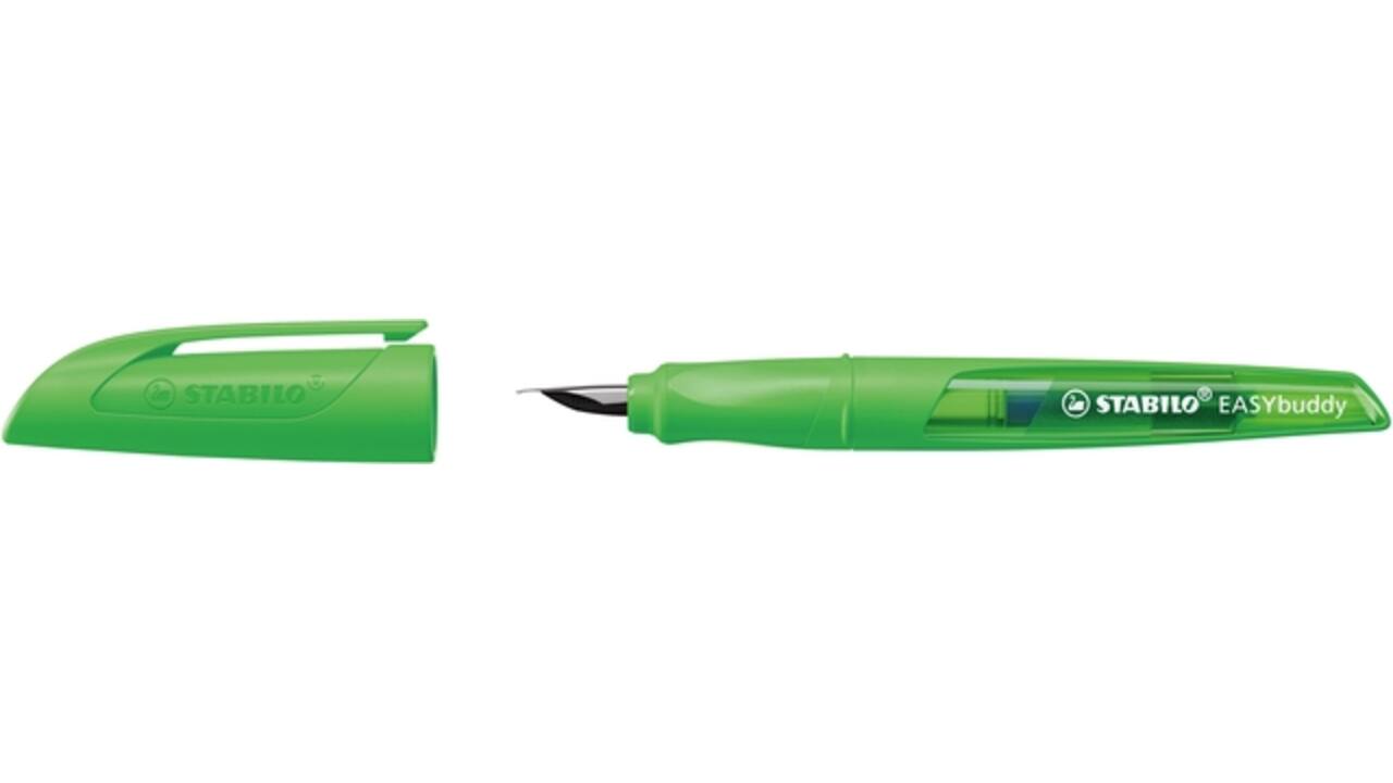 Vulpen STABILO Easybuddy medium neon groen blister à 1 stuk