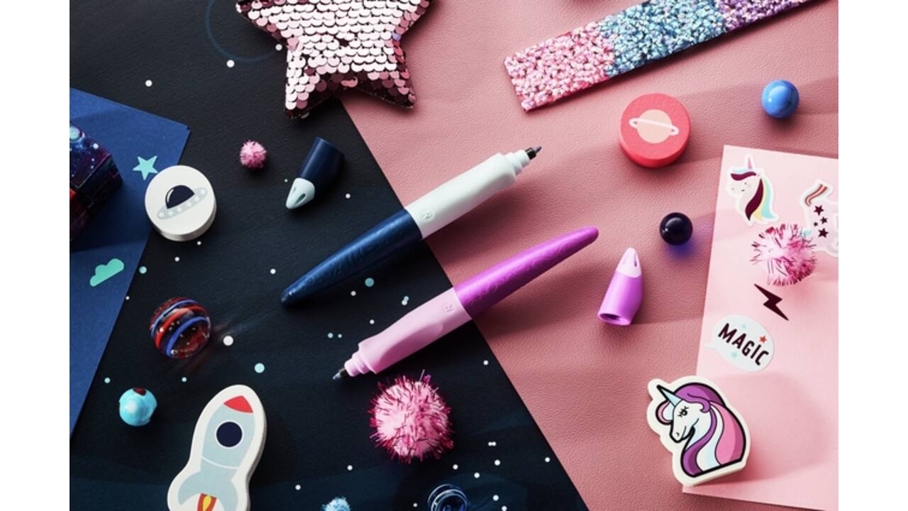 Rollerpen STABILO Easyoriginal rechtshandig 3D DreamWorld medium roze