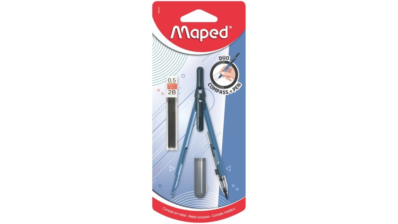 Penpasser Maped 3-delig assorti