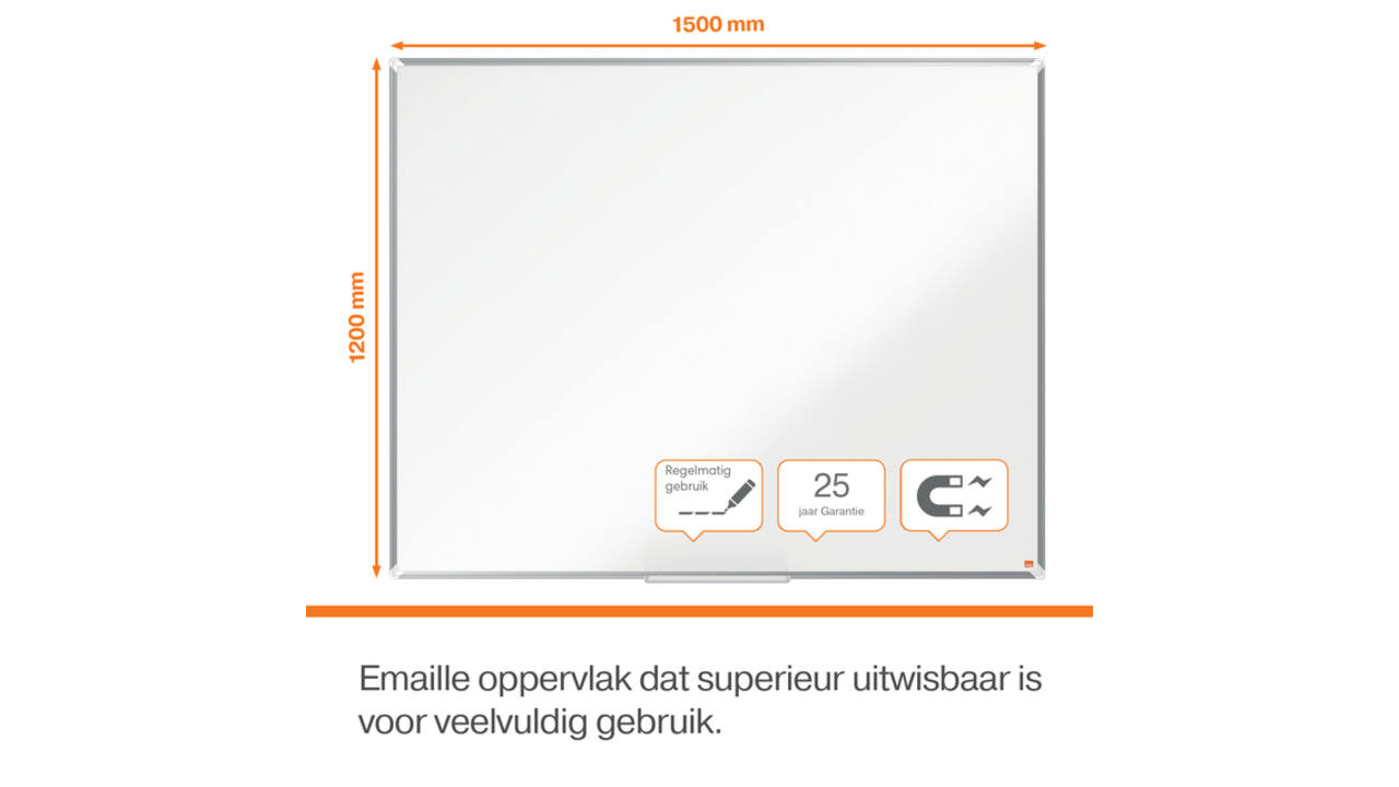 Whiteboard Nobo Premium Plus 120x150cm emaille
