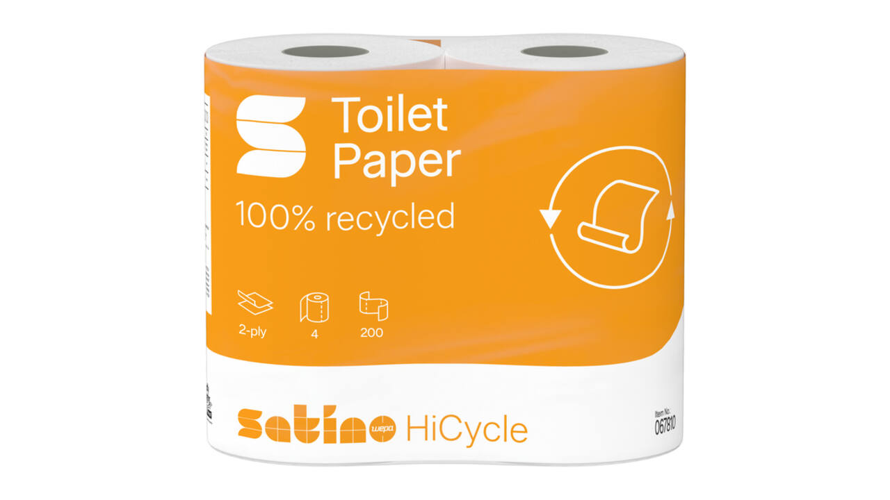 Toiletpapier Satino MT1 HiCycle 2-laags 4x200 vel wit 067810