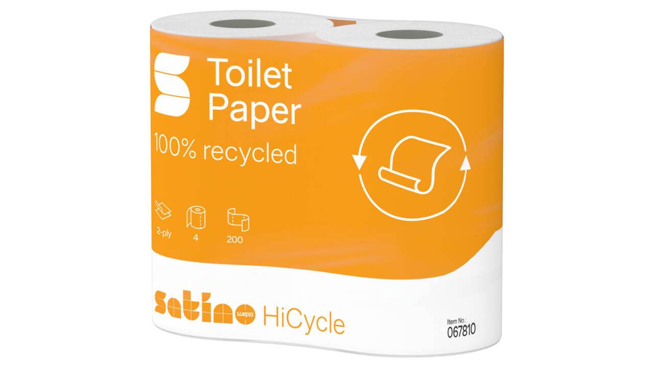 Toiletpapier Satino MT1 HiCycle 2-laags 4x200 vel wit 067810