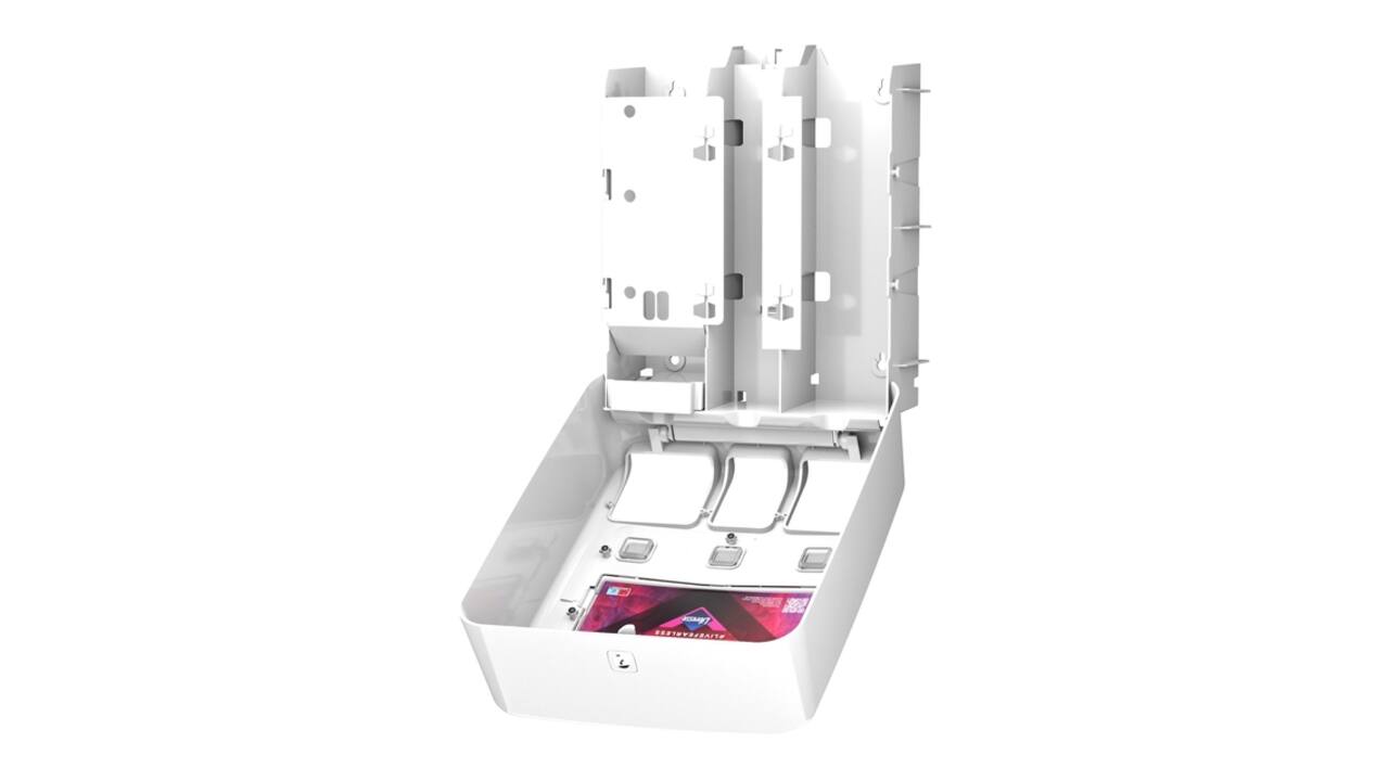 Dameshygiënedispenser Tork P1 P2 P3 Elevation wit 564050