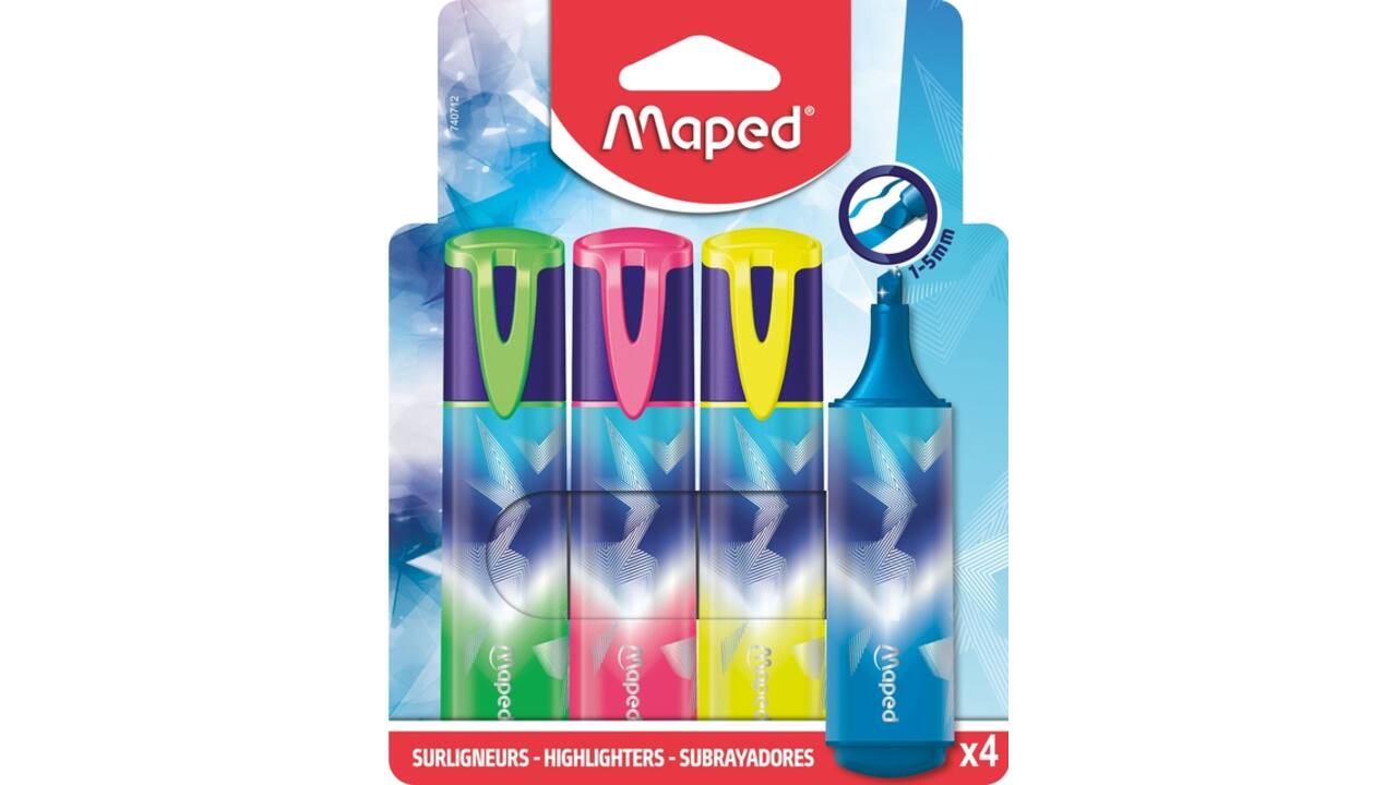 Markeerstift Maped Arctic Vibes set à 4 kleuren