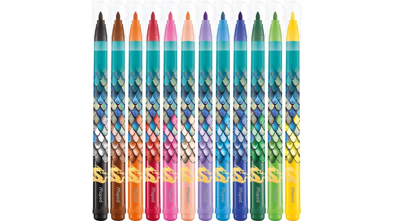 Viltstift Maped Dragon set à 12 kleuren