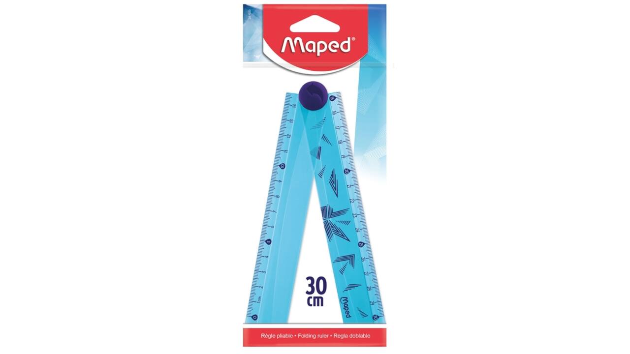 Liniaal Maped Arctic Vibes 30cm opvouwbaar blauw