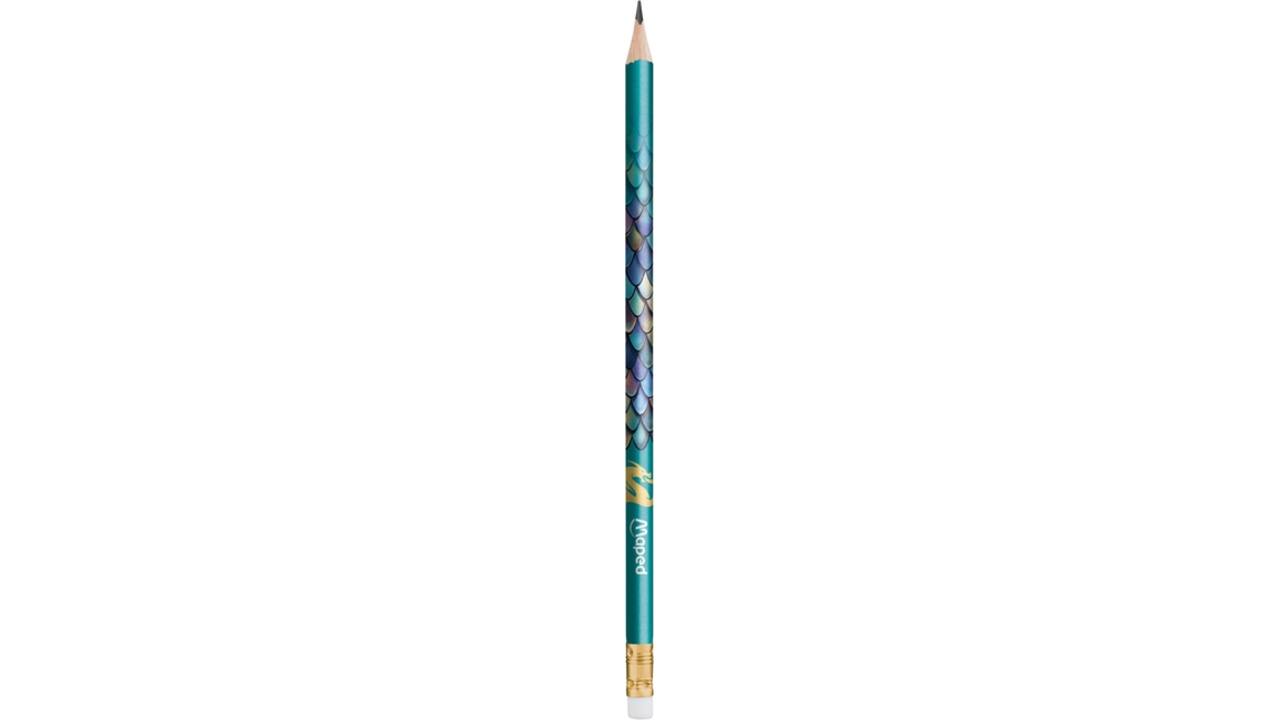 Potlood Maped Dragon HB met gum set à 12 stuks assorti