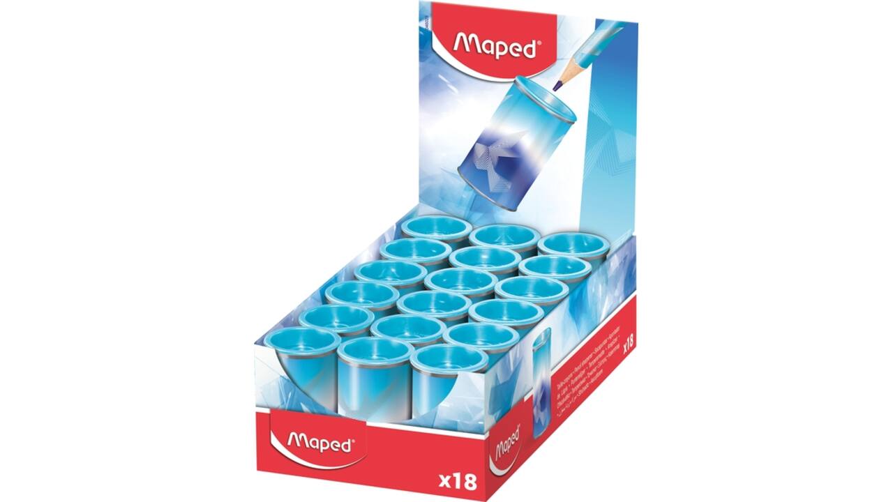 Puntenslijper Maped Arctic Vibes 1-gaats display a 18 stuks blauw