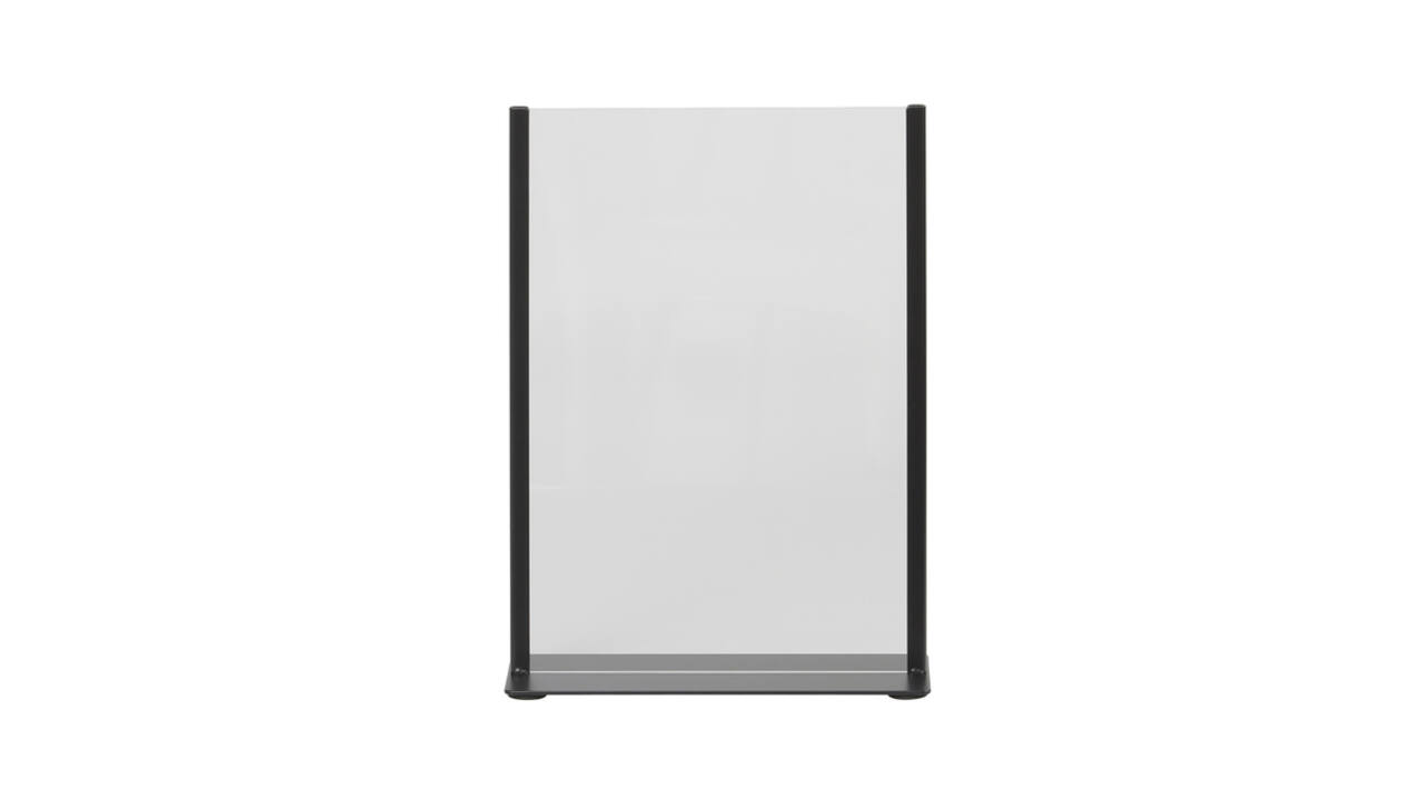 Kaarthouder Europel metaal met acryl bord A4 zwart
