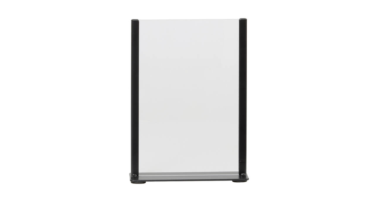 Kaarthouder Europel metaal met acryl bord A5 zwart