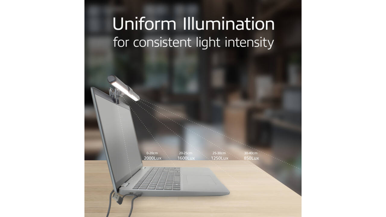 Laptoplamp ACT Clip-on led dimbaar USB