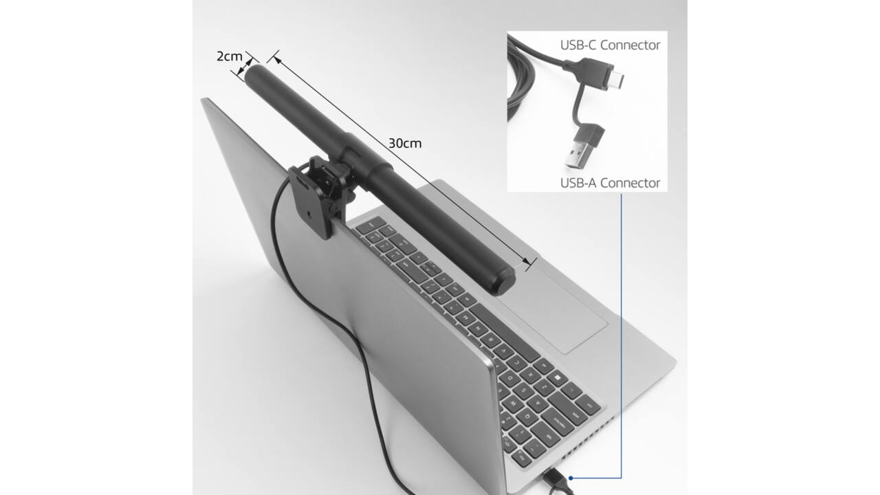 Laptoplamp ACT Clip-on led dimbaar USB