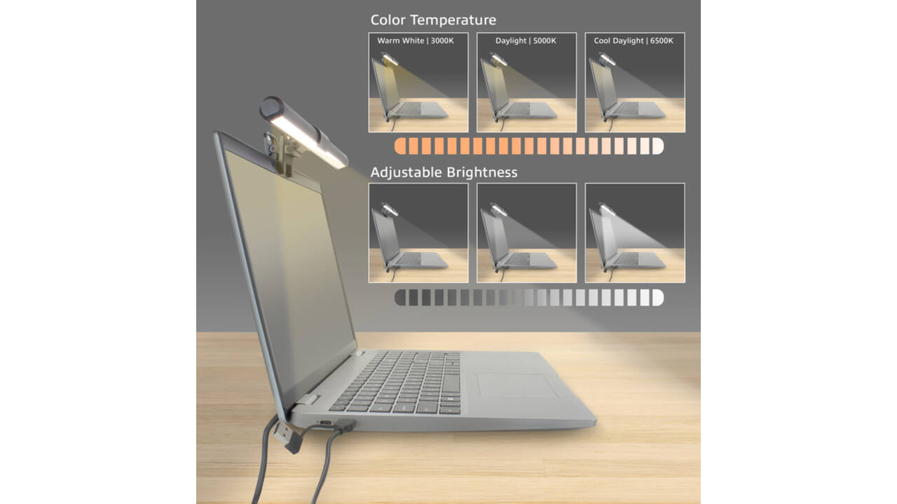 Laptoplamp ACT Clip-on led dimbaar USB