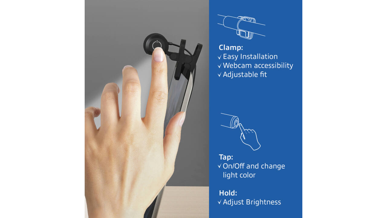 Laptoplamp ACT Clip-on led dimbaar USB