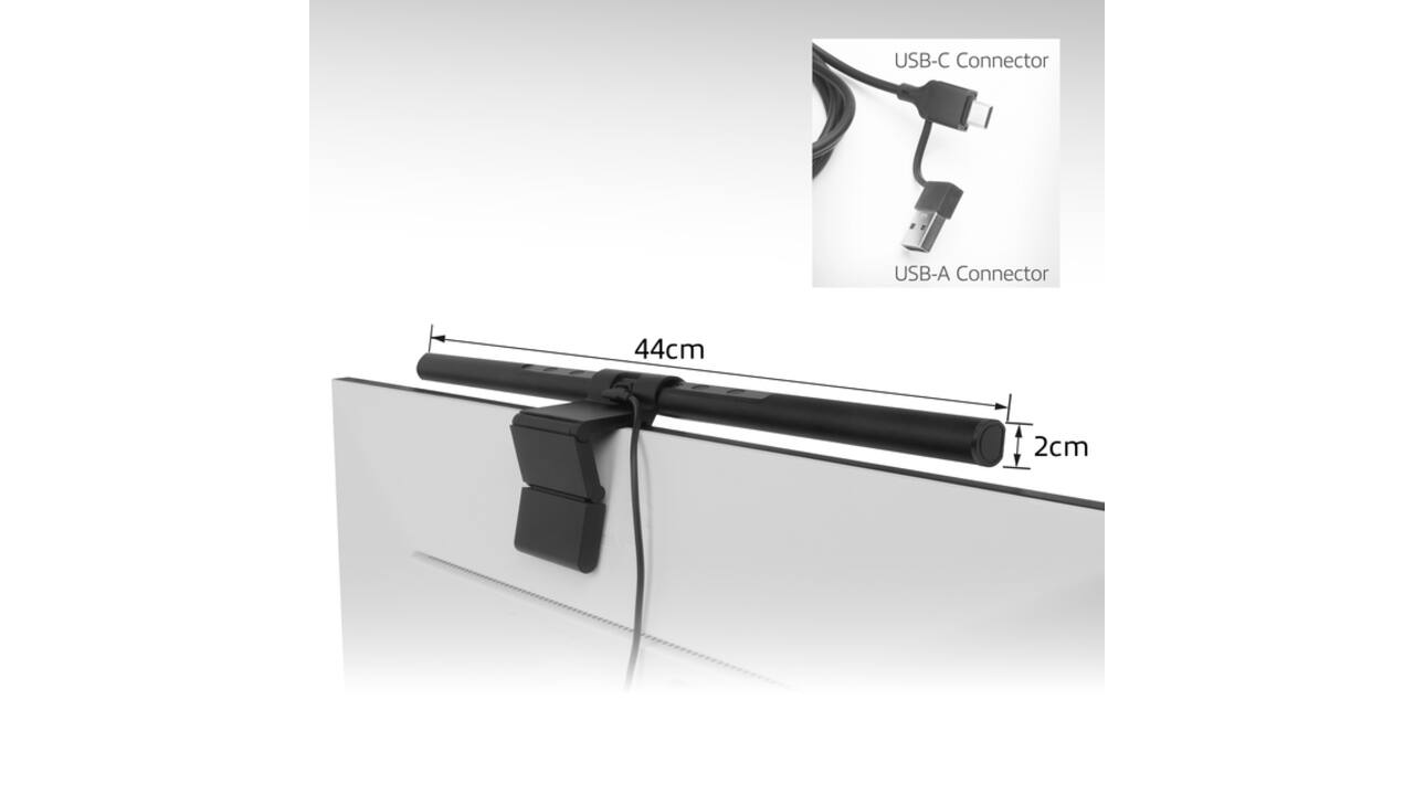 Monitorlamp ACT led dimbaar USB