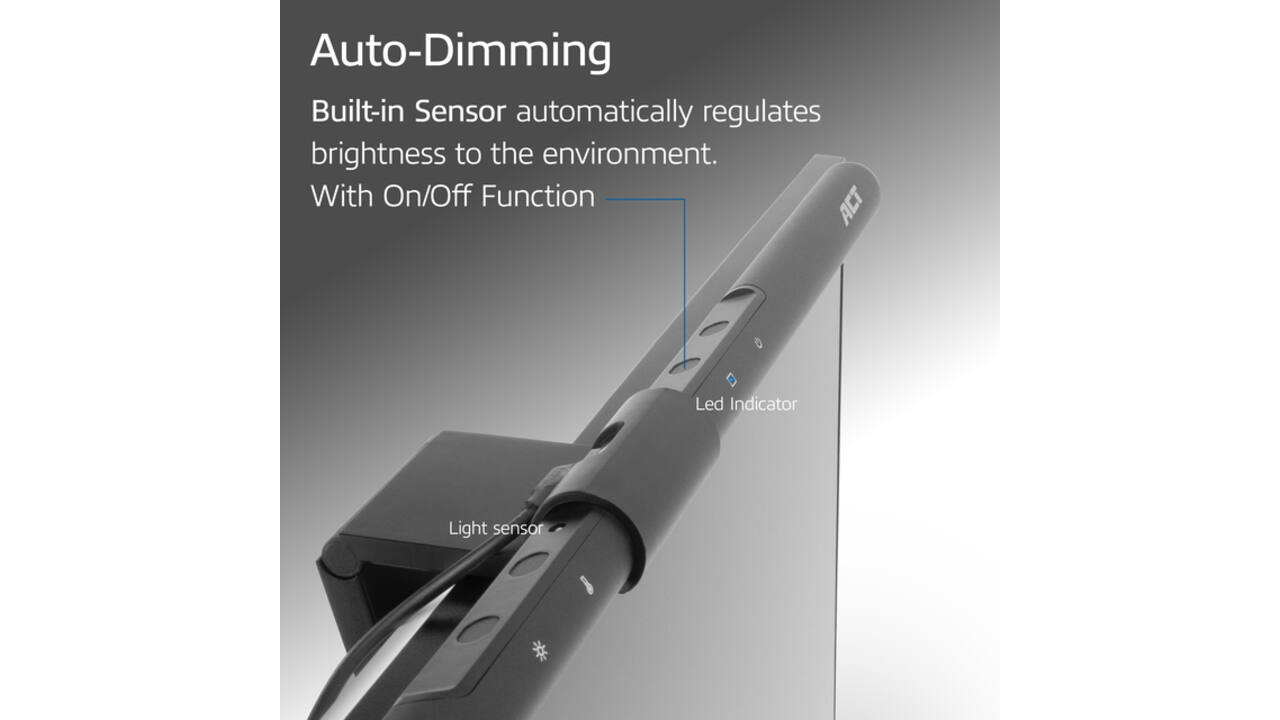 Monitorlamp ACT led dimbaar USB