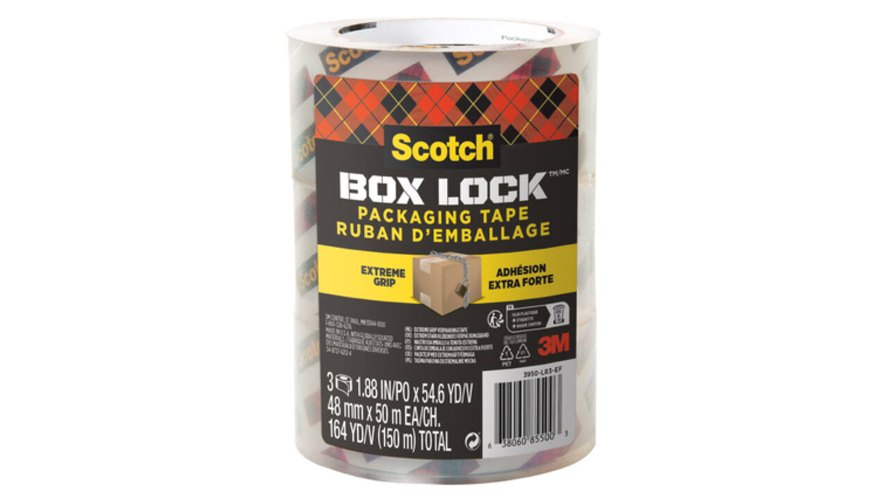 Verpakkingstape Scotch Box Lock 3950-EF 48mmx50m 3 stuks