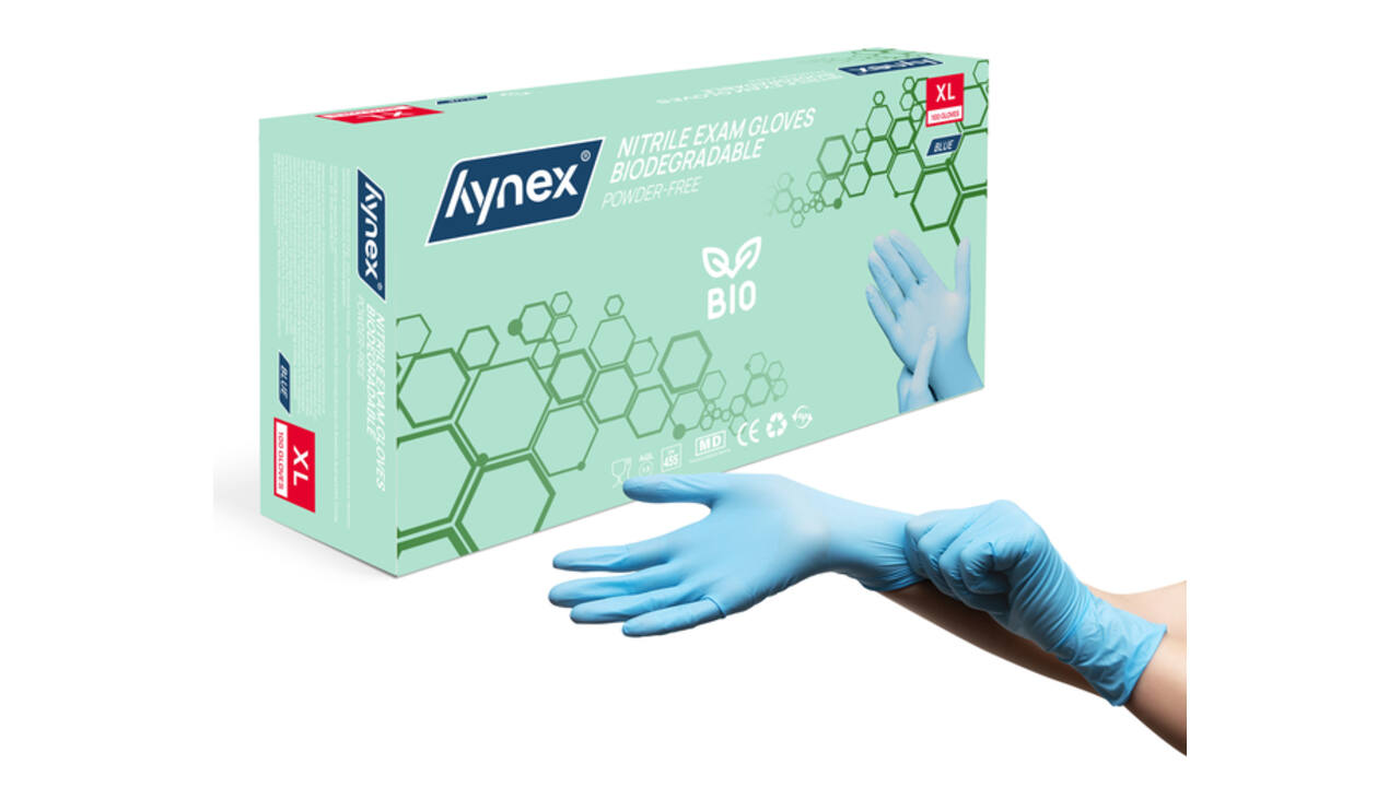 Handschoen Hynex nitril Bio XL blauw 3.5gr 100 stuks