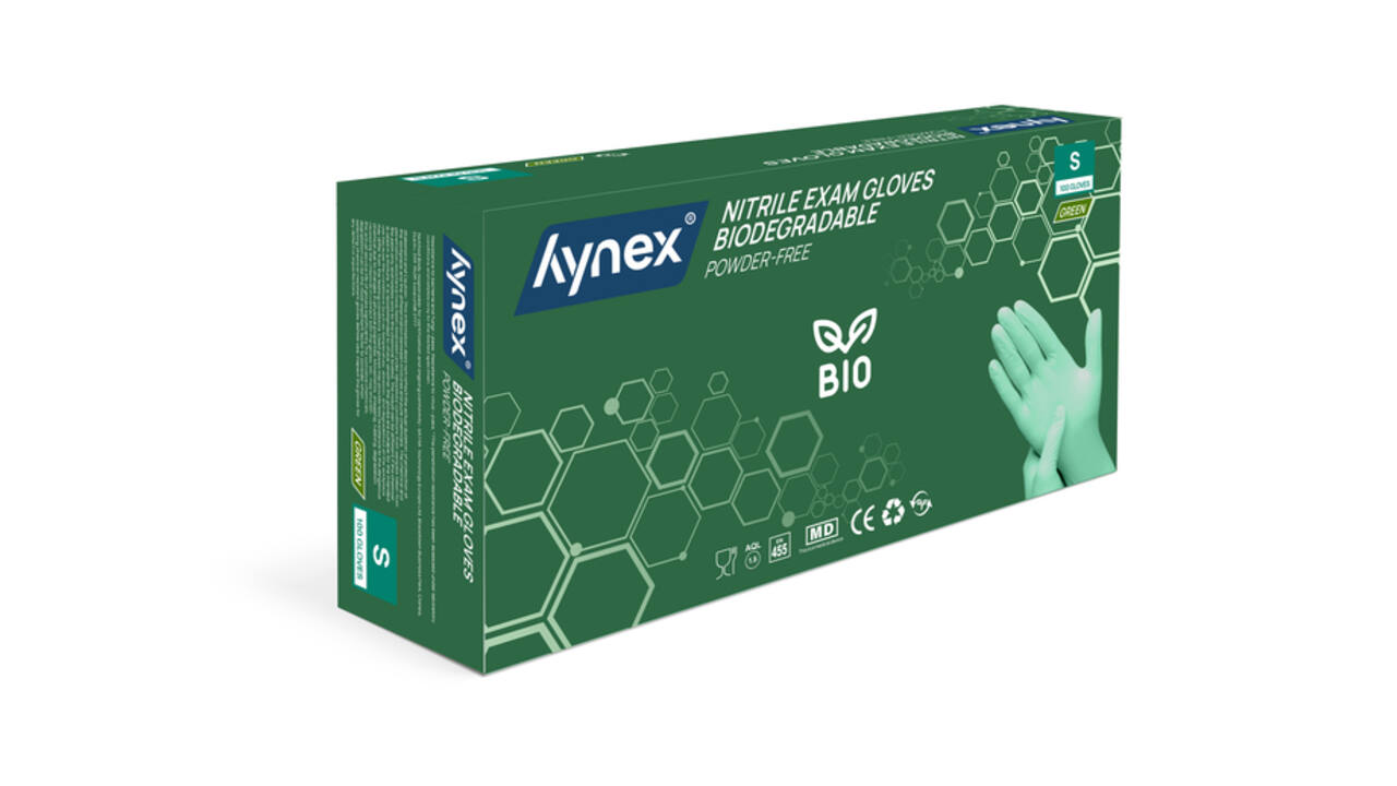 Handschoen Hynex nitril Bio S groen 3.5gr 100 stuks