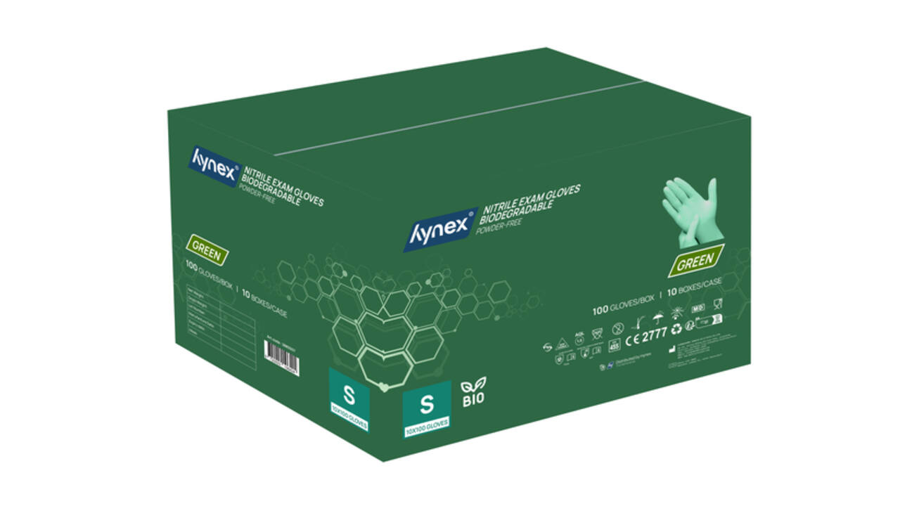 Handschoen Hynex nitril Bio S groen 3.5gr 100 stuks