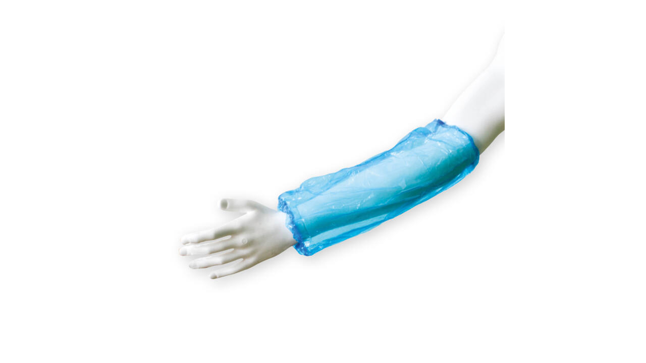 Mouwovertrek Hynex PE blauw 100 stuks