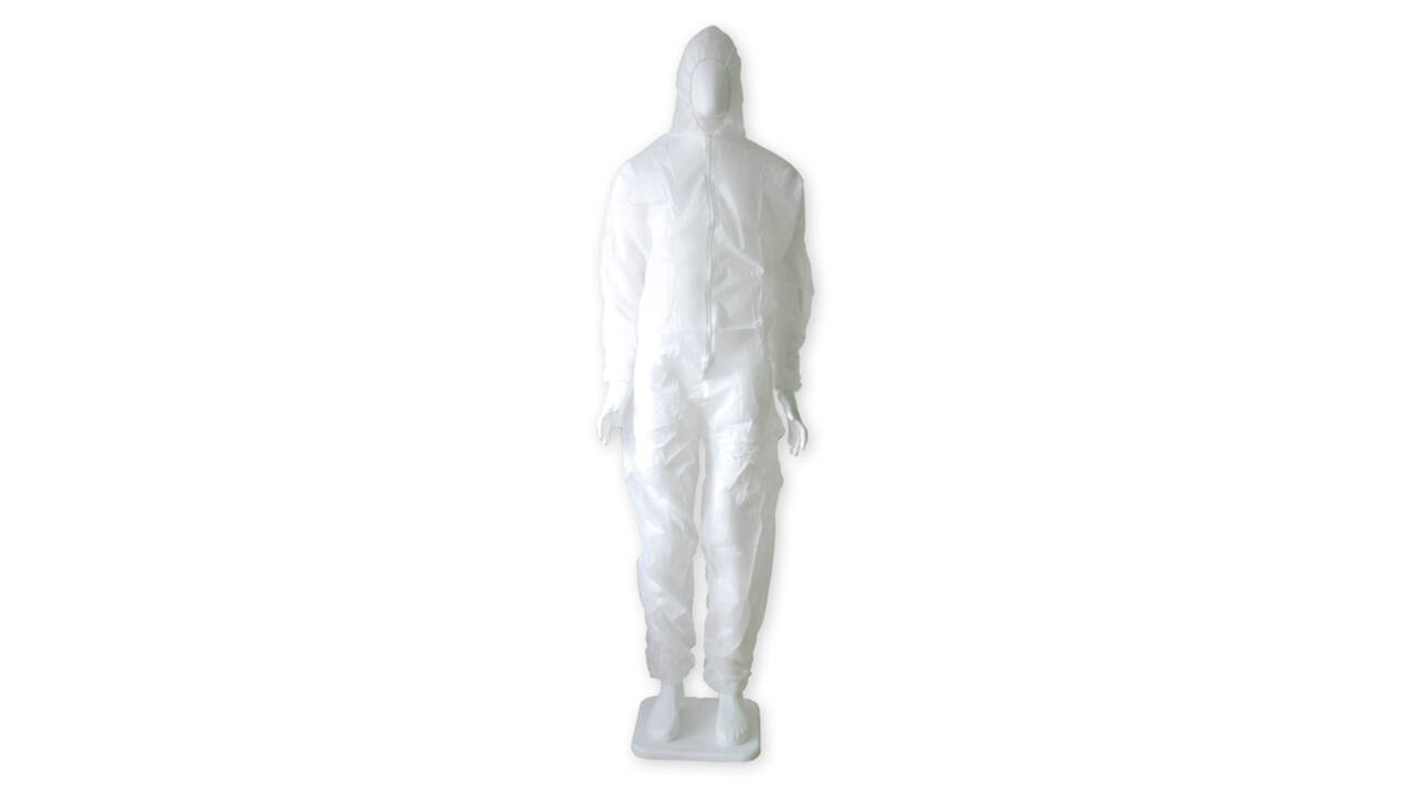Coverall Hynex non-woven XL wit PP rits