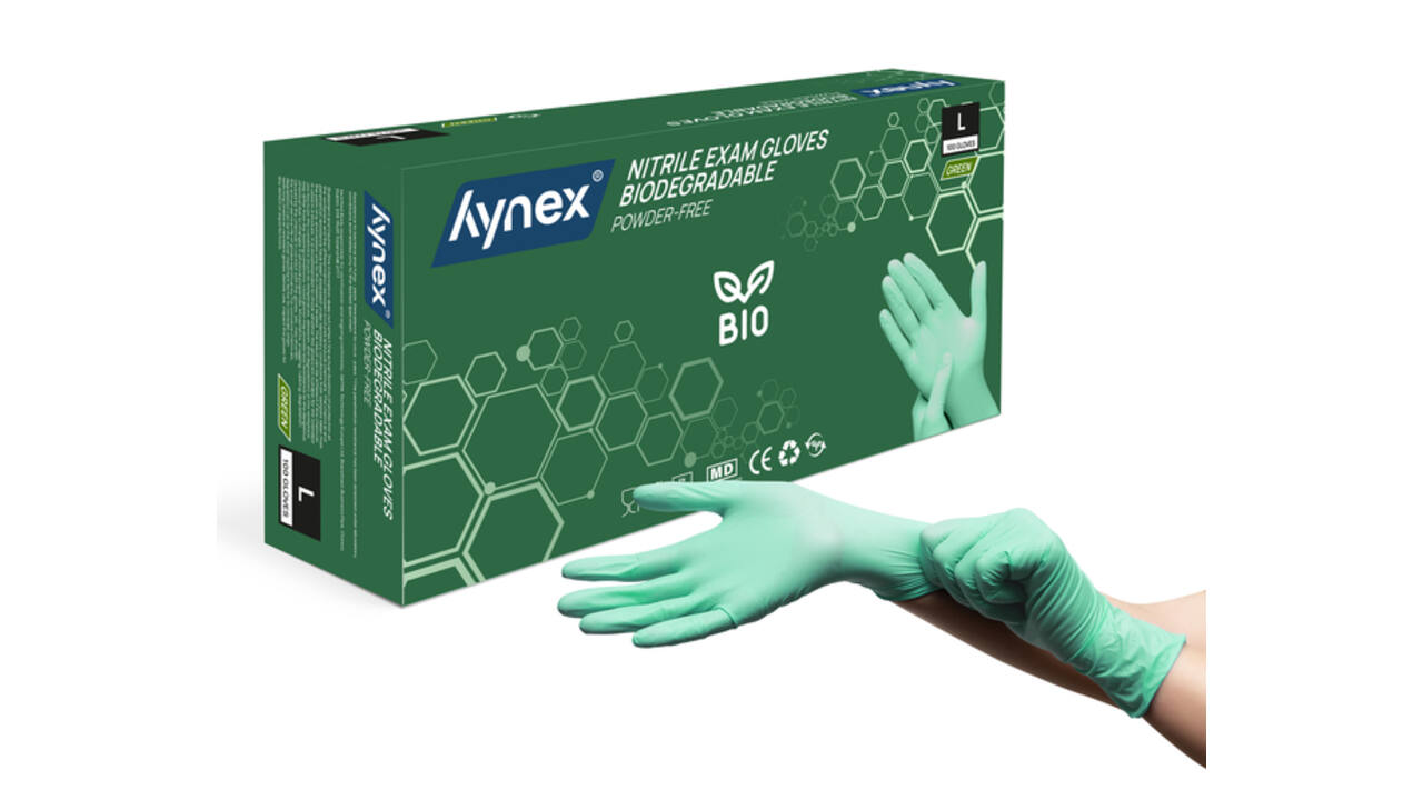 Handschoen Hynex nitril Bio L groen 3.5gr 100 stuks