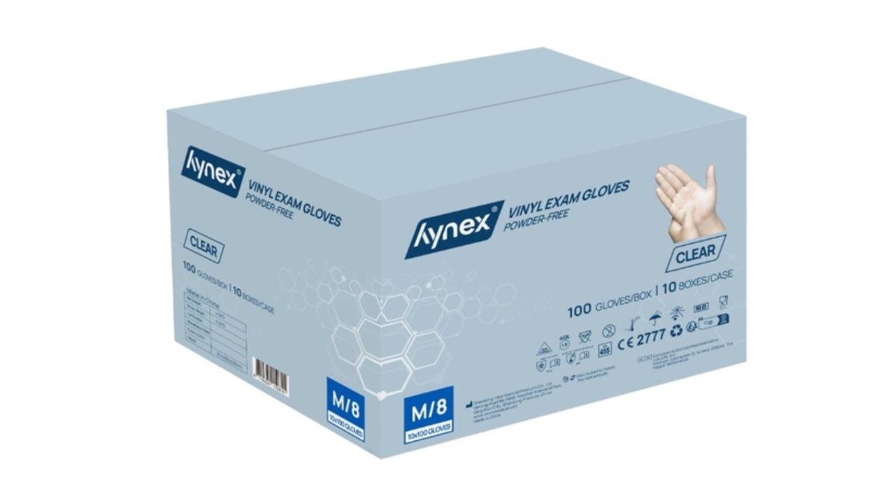 Handschoen Hynex vinyl M transparant 4.5gr 100 stuks