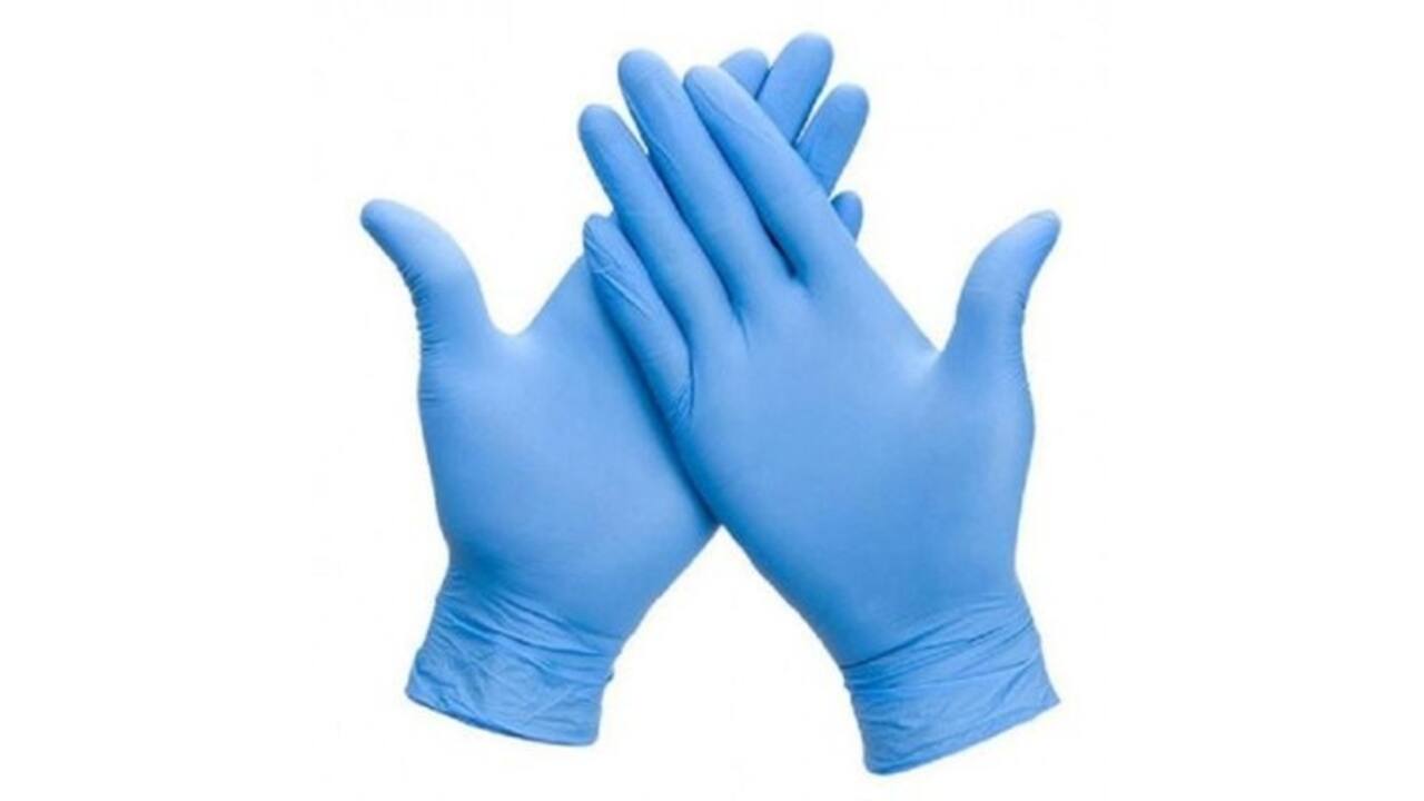 Handschoen Hynex nitril M blauw 5gr extra sterk 100 stuks