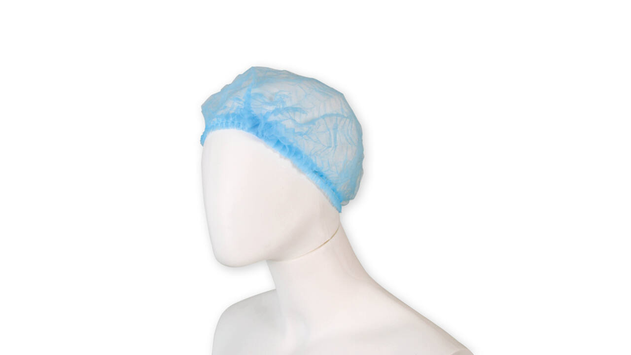 Haarnet Hynex clip non-woven blauw pp 100 stuks