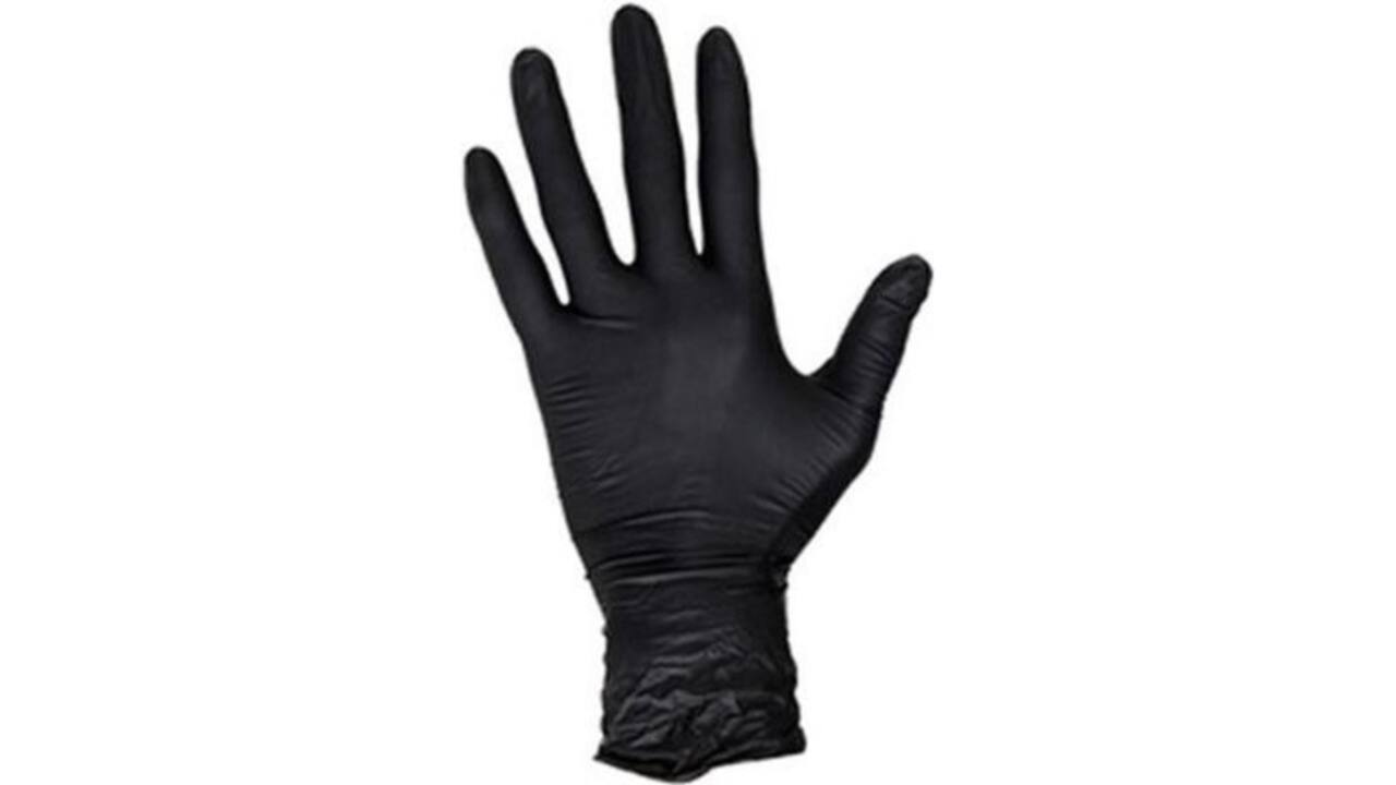 Handschoen Hynex nitril M zwart 5gr extra sterk100 stuks