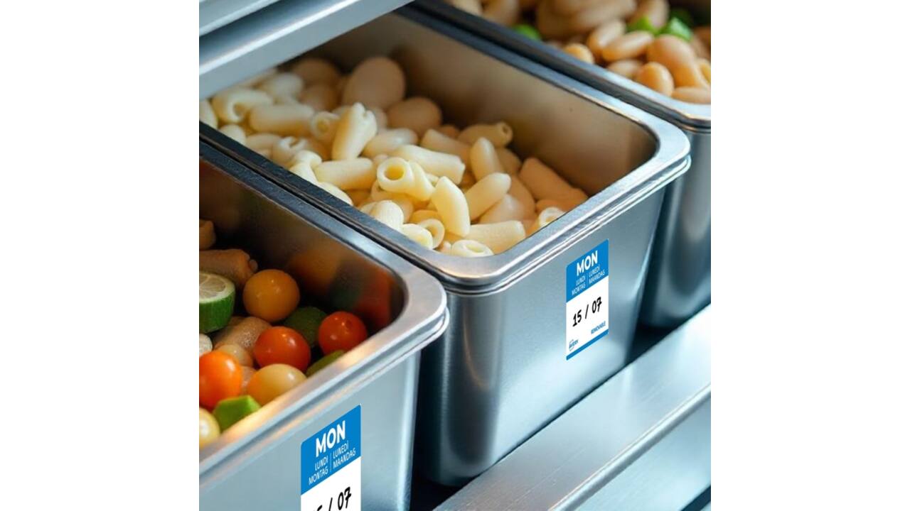 Etiket Avery HACCP maandag-blauw 25x25mm 1000 stuks