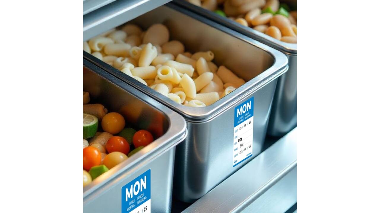 Etiket Avery HACCP maandag-blauw 40x56mm 500 stuks
