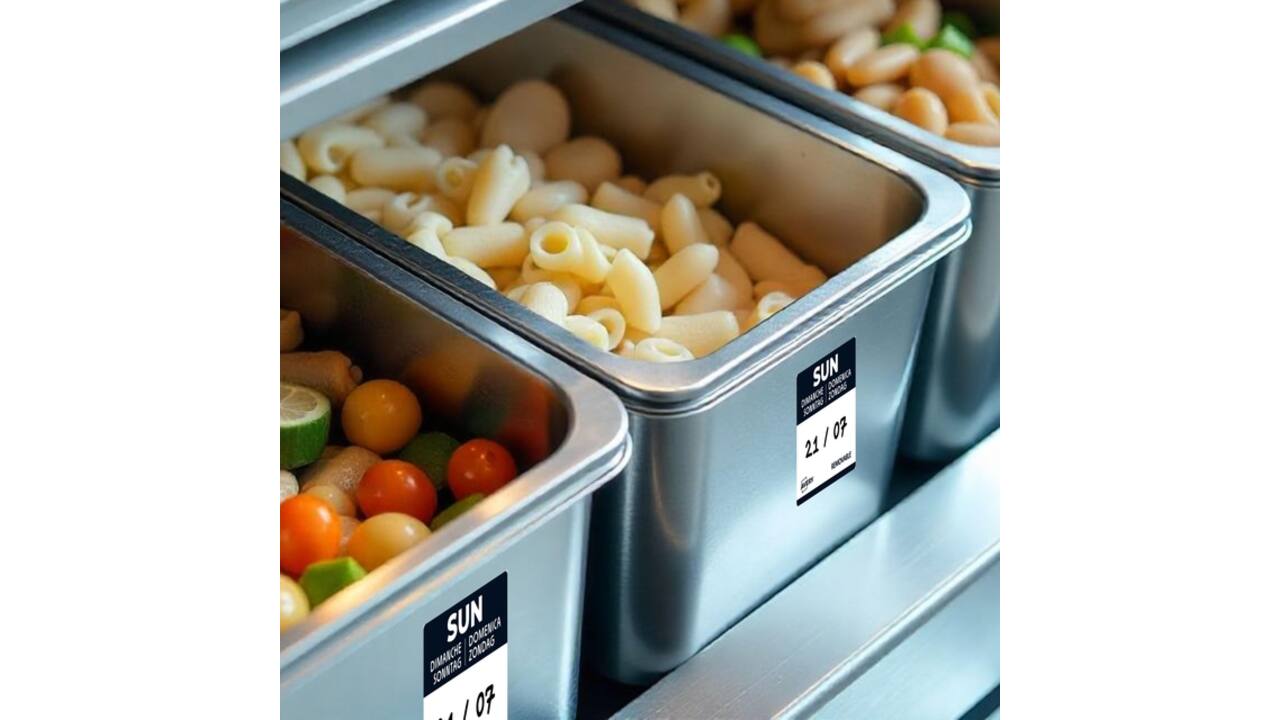 Etiket Avery HACCP zondag-zwart 25x25mm 1000 stuks