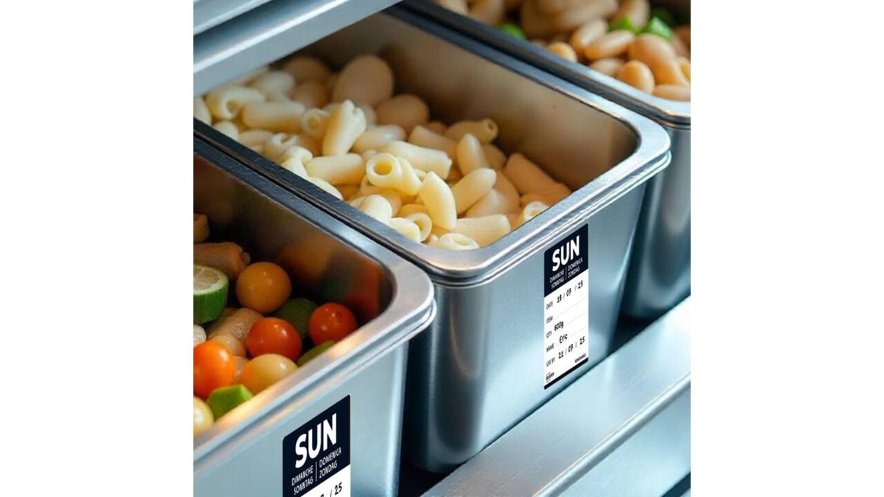Etiket Avery HACCP zondag-zwart 40x56mm 500 stuks