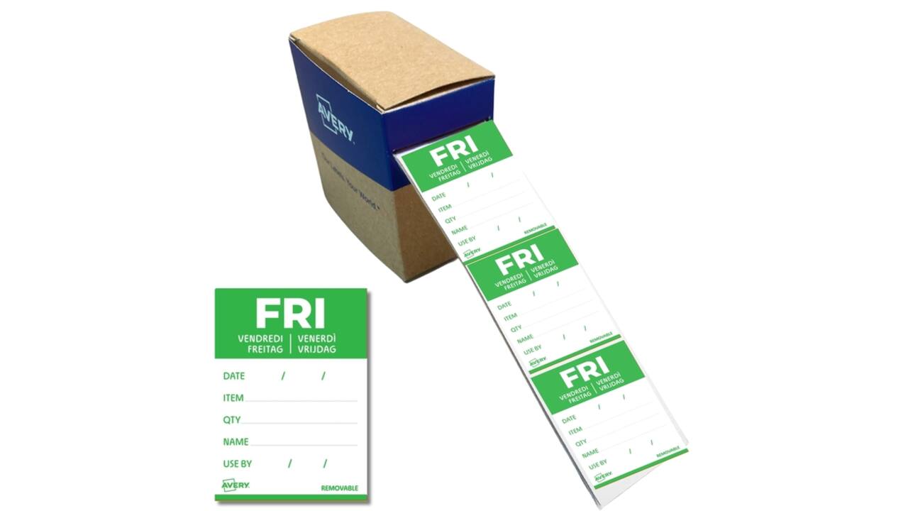 Etiket Avery HACCP vrijdag-groen 40x56mm 500 stuks