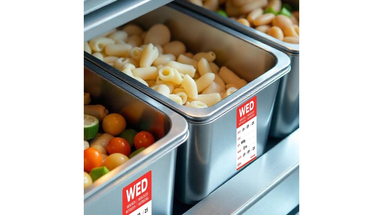 Etiket Avery HACCP woensdag-rood 40x56mm 500 stuks
