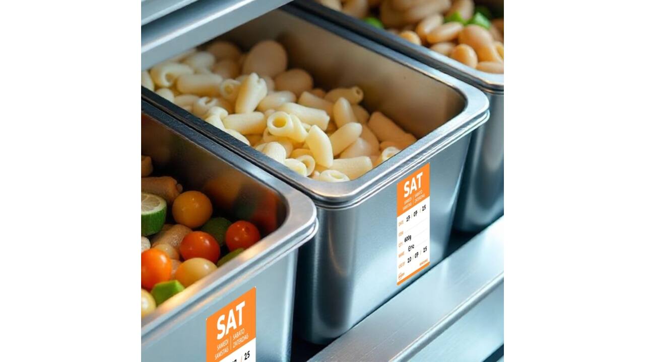 Etiket Avery HACCP zaterdag-oranje 40x56mm 500 stuks