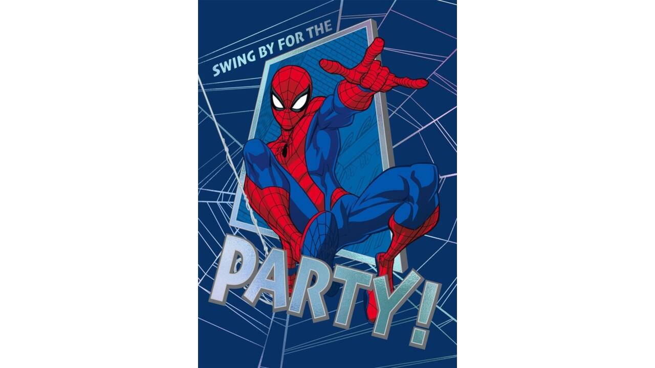 Wenskaart Hallmark uitnodiging Spiderman pak à 6 stuks